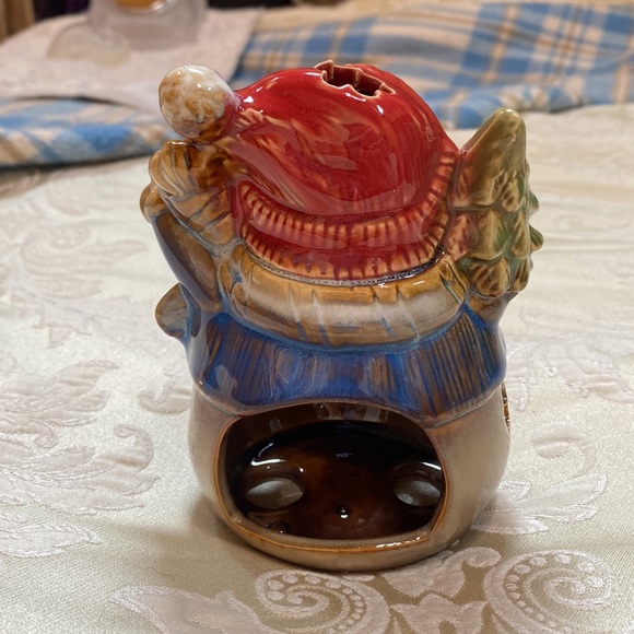 NWOT pottery Joy Snowman votive candle holder - Picture 3 of 7